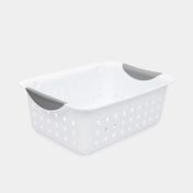 Canasta Sterilite, blanca con gris