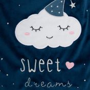 Bolsa para agua caliente de 2 litros con funda azul, diseño sweet dreams