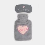 Bolsa térmica de 1 L con funda gris + antifaz para dormir