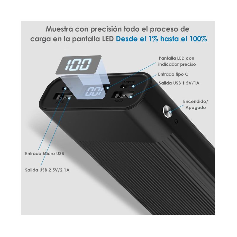 BATERÍA PORTÁTIL ALE HOP 20000MAH *A ESTRENAR*