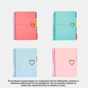 Cuaderno cuadriculado 85 de 120 hojas y 4 materias (surtido)