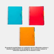 Cuaderno 105 argollado cuadriculado 4 materias de 120 hojas (surtido)