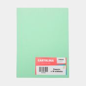 Cartulina escolar carta de 135 g x 10 unidades verde