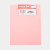 Cartulina escolar carta de 135 g x 10 unidades rosada