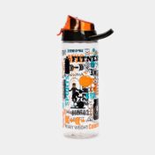 Botella transparente con naranja de 750 ml, diseño sports