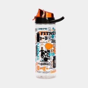 Botella transparente con naranja de 750 ml, diseño sports