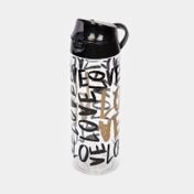 Botella transparente con negro de 750 ml, diseño love