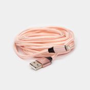 Cable lightning a USB de 3 m, color dorado rosa