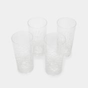 Set de vasos de vidrio largos x 4 unidades