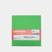 Cartulina escolar de 160 g x 100 hojas, colores surtidos