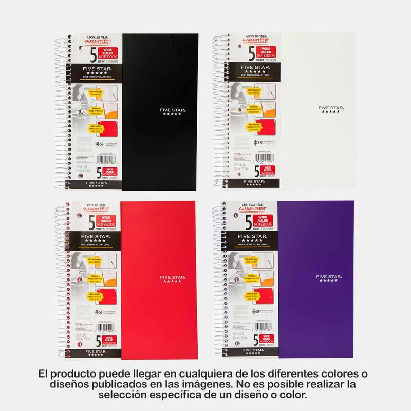 cuaderno-a4-rayado-de-200-hojas-5-materias-argollado-five-star-surtido--43100052067