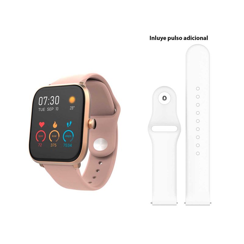 Smartwatch Multitech con doble pulso para mujer