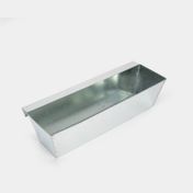 Recipiente metálico para colgar, plateado