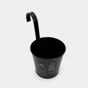 Recipiente metálico para colgar, diseño cactus