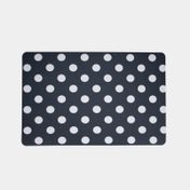 Tapete negro de 37 x 58 cm - puntos blancos
