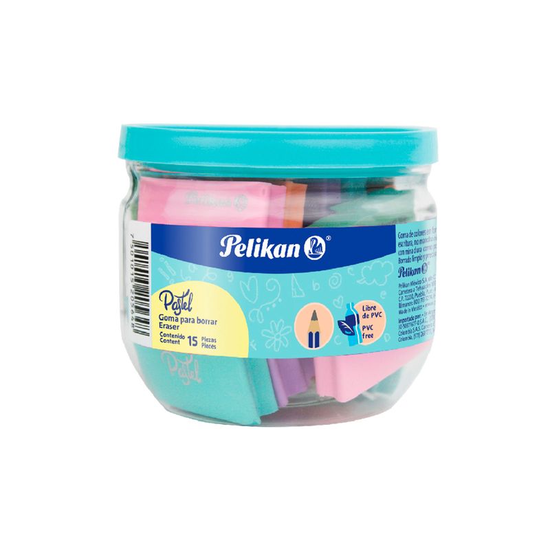 borrador-de-nata-pelikan-x-15-unidades-colores-pastel-7501015205648