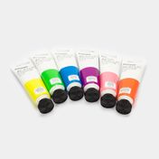 Acrílico de 75 ml x 6 unidades, colores neón