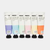 Acrílico de 75 ml x 6 unidades, colores pastel