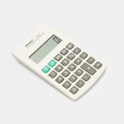 Calculadora Procalc de bolsillo de 8 dígitos, blanca
