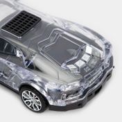 Parlante Bluetooth de 3.8 W RMS con luz, carro negro