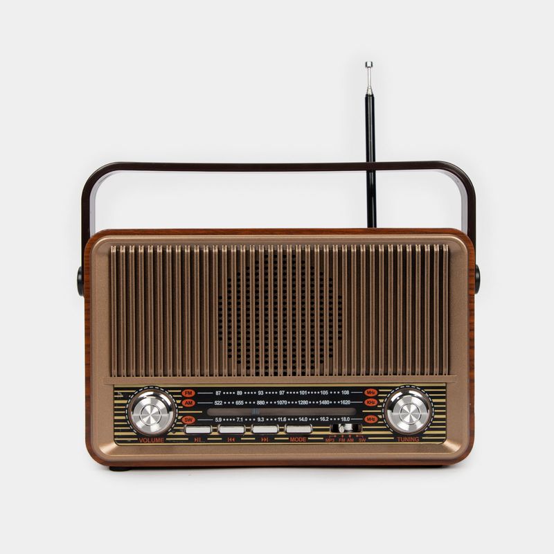 Radio AM/FM de  W RMS con Bluetooth, café