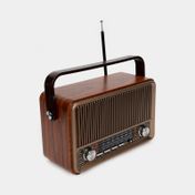 Radio AM/FM de 3.6 W RMS con Bluetooth, café