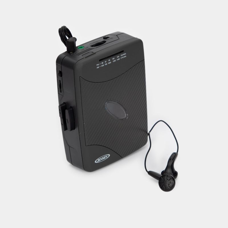 Reproductor de casete portátil y grabador, reproductor de cinta/grabadora  con AM/FM, altavoz integrado fuerte, micrófono, conector de auriculares de