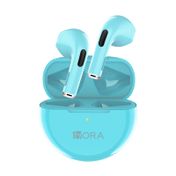 Audífonos in ear con Bluetooth 1Hora, azul claro