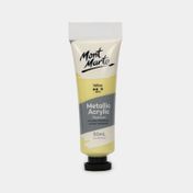 Pintura acrílica de 50 ml, amarillo metalizado