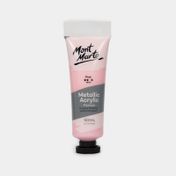 Pintura acrílica de 50 ml, rosado metalizado