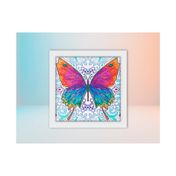 Kit de piedritas con cuadro de 30 cm² - mariposas