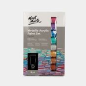 Set de acrílicos metalizados Mont Marte de 36 ml x 8 unidades