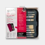 set-de-pinceles-para-oleo-con-estuche-fucsia-x-11-piezas-9328577032035
