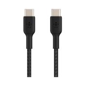 Cable USB-C a USB-C trenzado negro, 1 m
