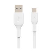 Cable USB-A a USB-C blanco de 1 m