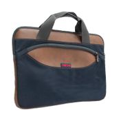 Funda para portátil de 15" con manija, azul/café