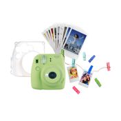 Kit de cámara Fujifilm Instax Mini 9 verde + pinzas