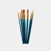 Set de pinceles planos para sombreado x 7 piezas, azul marino