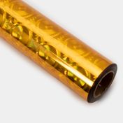 Rollo de papel regalo holográfico de 90 cm x 30 m, dorado (surtido)