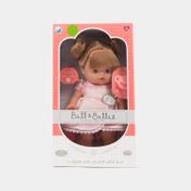 Muñeca de 34.6 cm con sonidos, chupón y vestido rosado