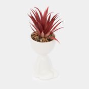 Planta artificial con cuerpo blanco suculenta 22 x 7,8 cm