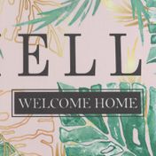 Tapete hello con hojas 46 x 76 cm