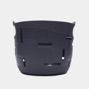 Cesta plástica circular multiusos, gris oscuro