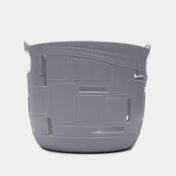Cesta plástica circular multiusos, gris