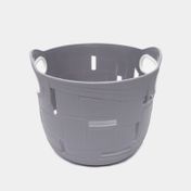 Cesta plástica circular multiusos, gris