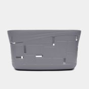Cesta plástica multiusos con huecos, gris