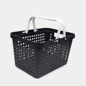 Canasta plástica con manijas, gris oscuro