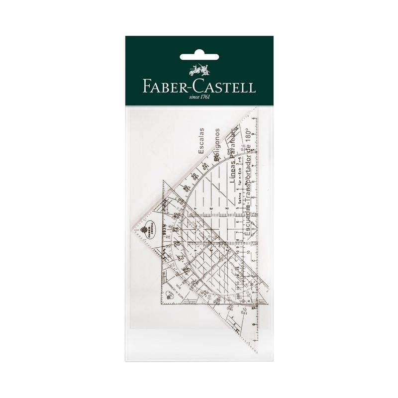 FABER CASTELL Escuadra Transportador