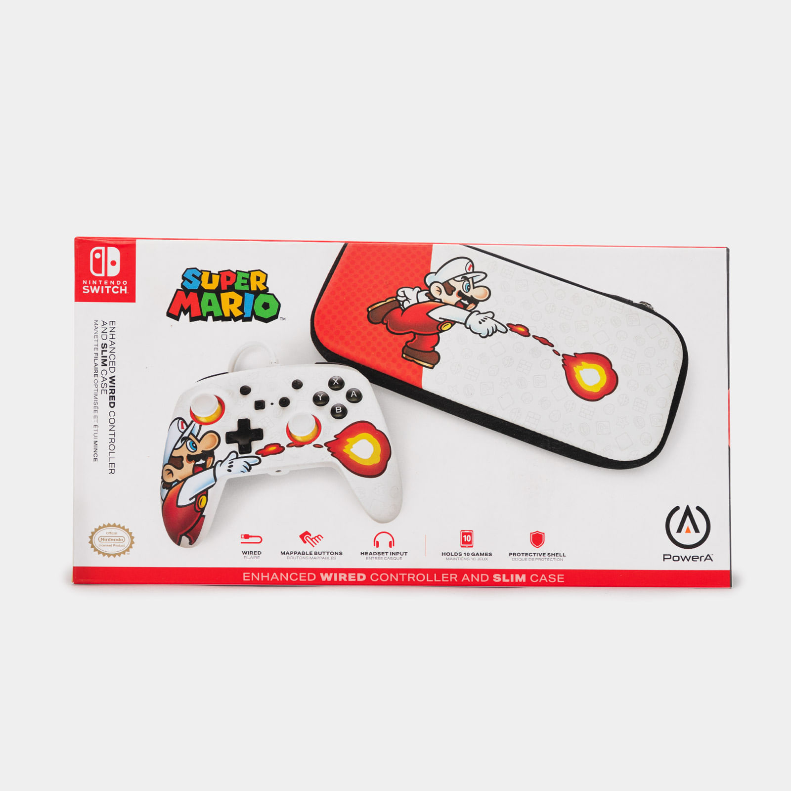 Control Nintendo Switch Power A Super Mario + estuche