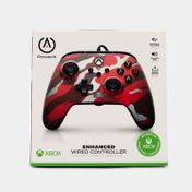 Control alámbrico Power A rojo para Xbox One y Xbox Series